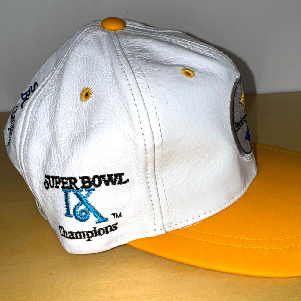 Bundle Vintage Drew Pearson Pittsburgh Steelers Snapback Leather Hats 90’s Lot - Picture 13 of 16